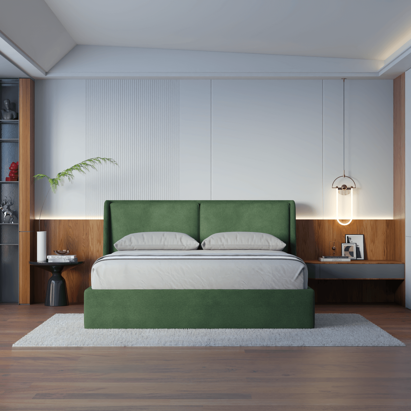 Ruby Upholstered Double Bed in Premium Fabric