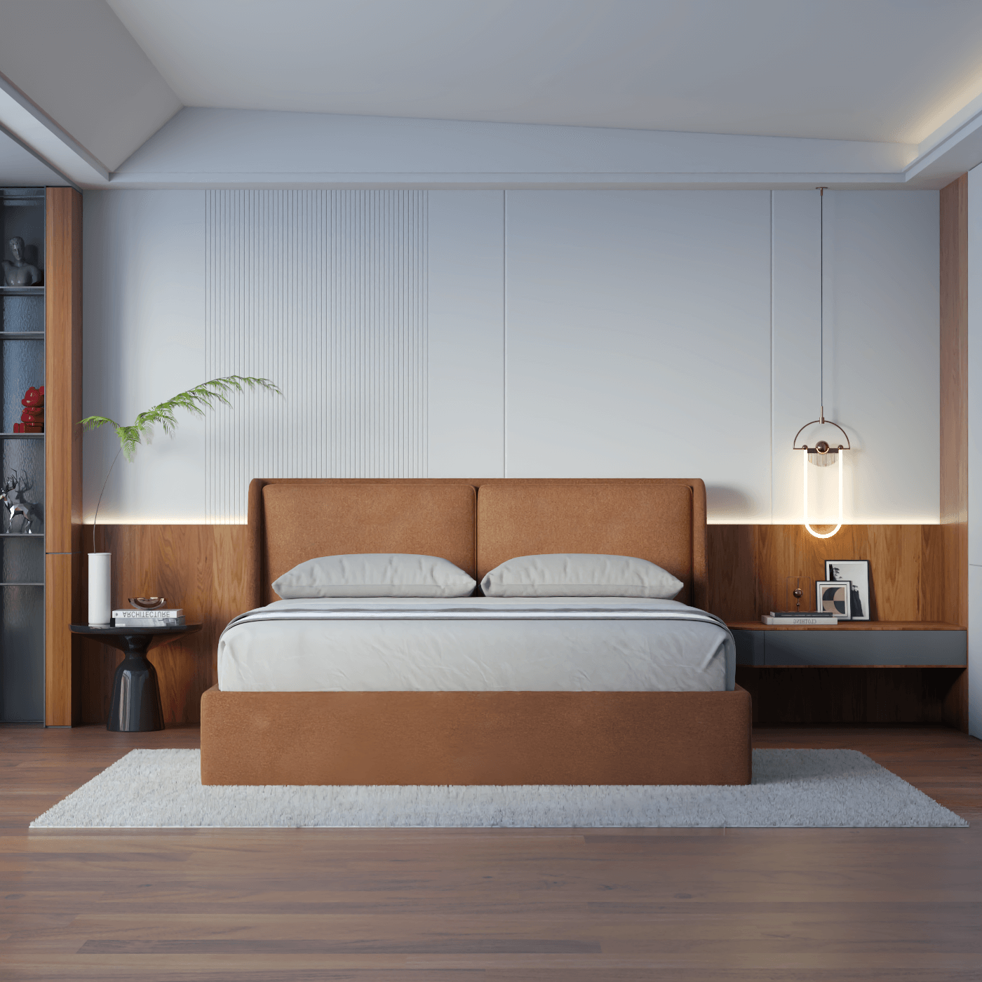 Ruby Upholstered Double Bed in Premium Fabric