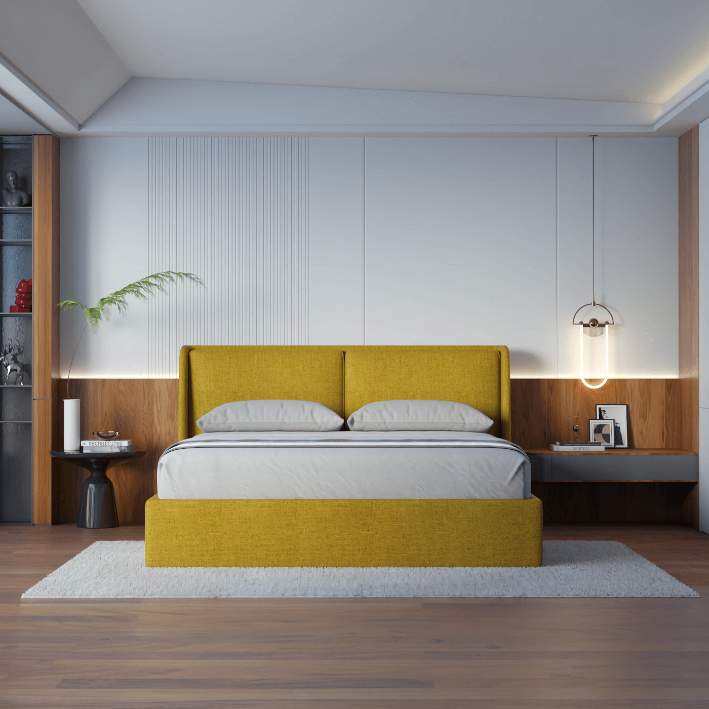 Ruby Upholstered Double Bed in Premium Fabric