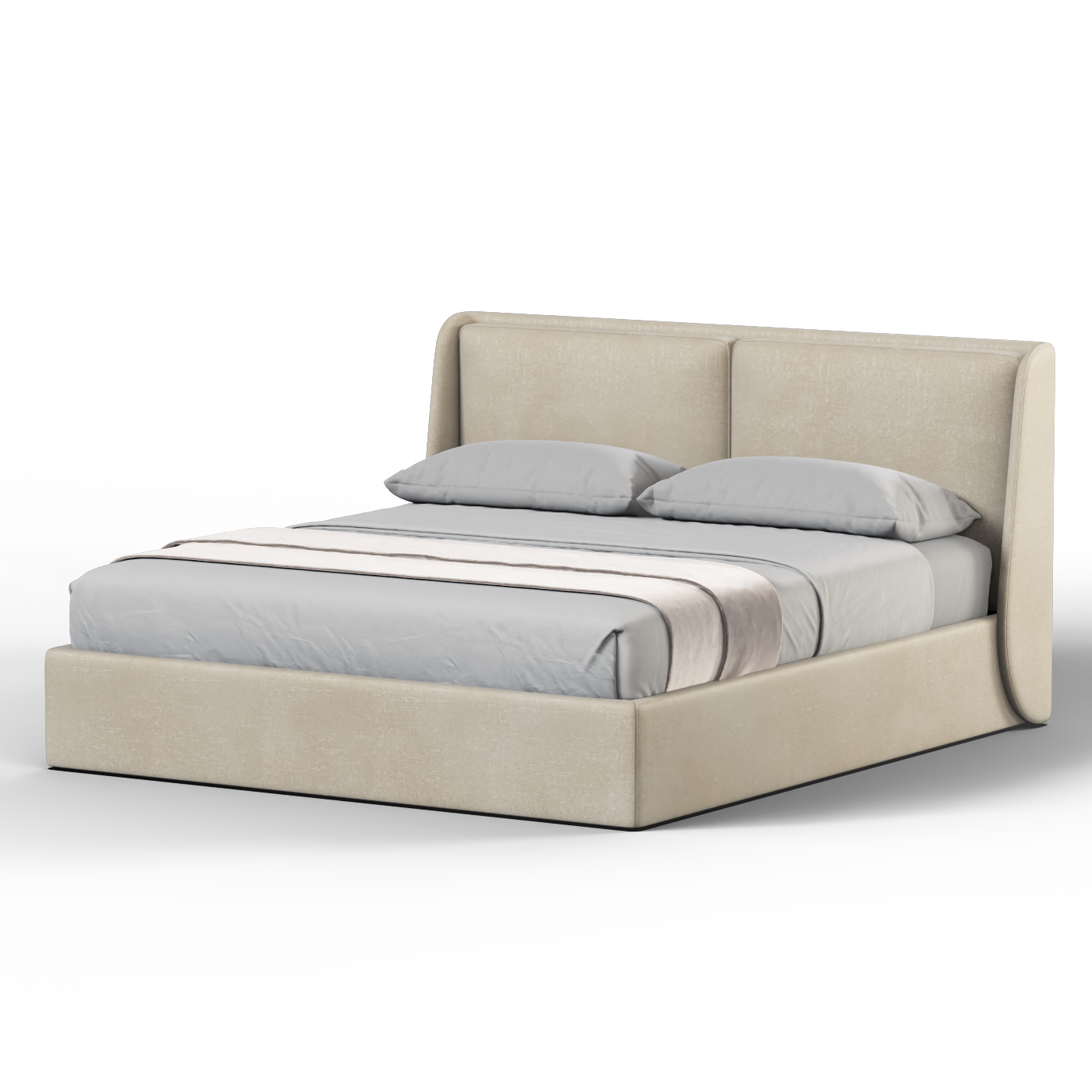 Ruby Upholstered Double Bed in Premium Fabric