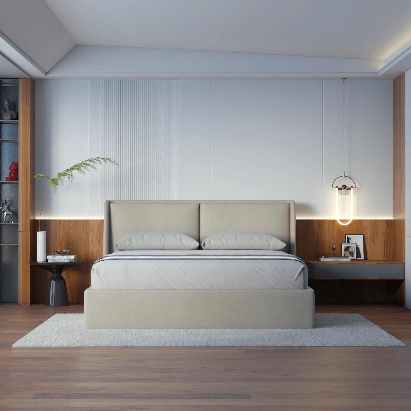 Ruby Upholstered Double Bed in Premium Fabric