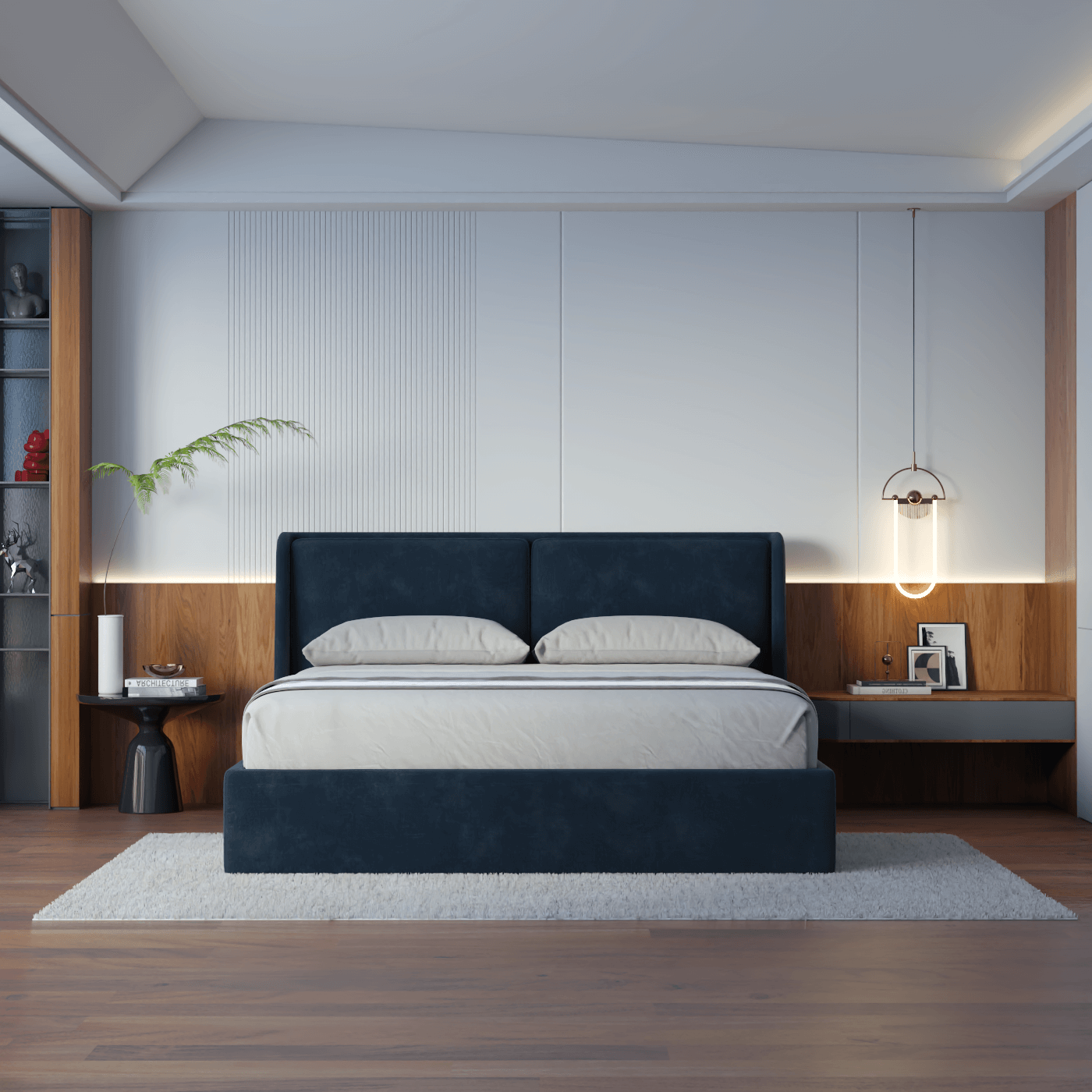 Ruby Upholstered Double Bed in Premium Fabric
