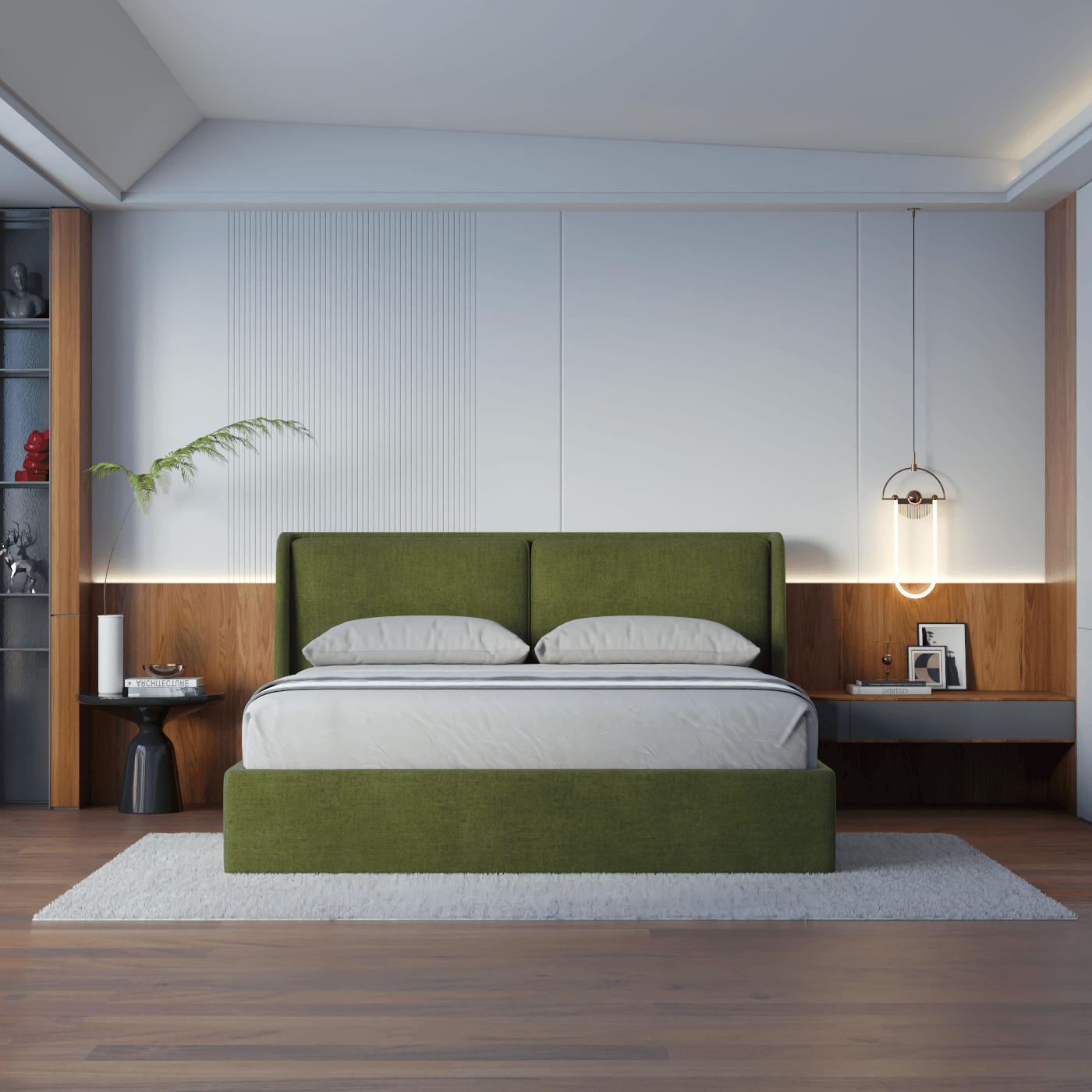 Ruby Upholstered Double Bed in Premium Fabric