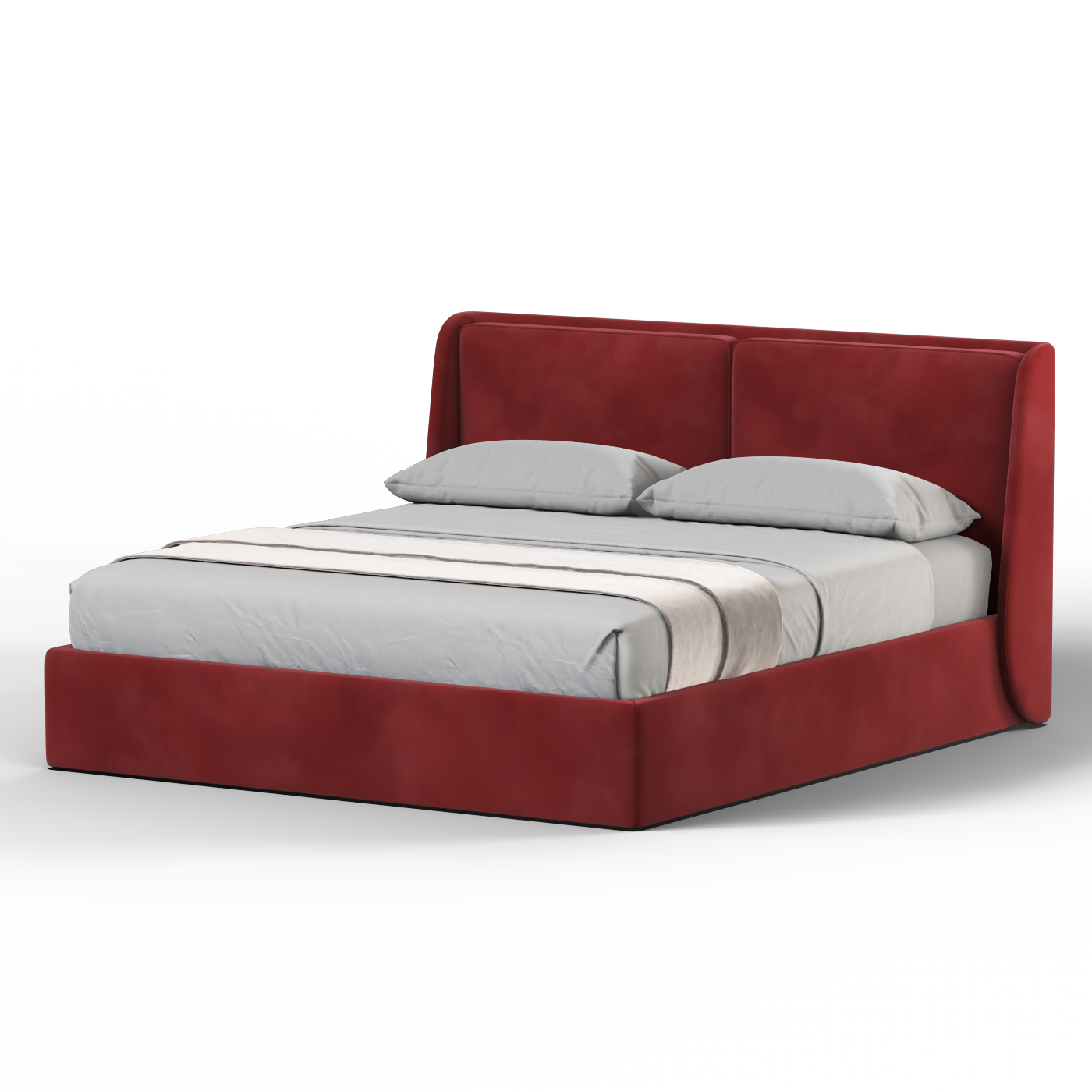 Ruby Upholstered Double Bed in Premium Fabric