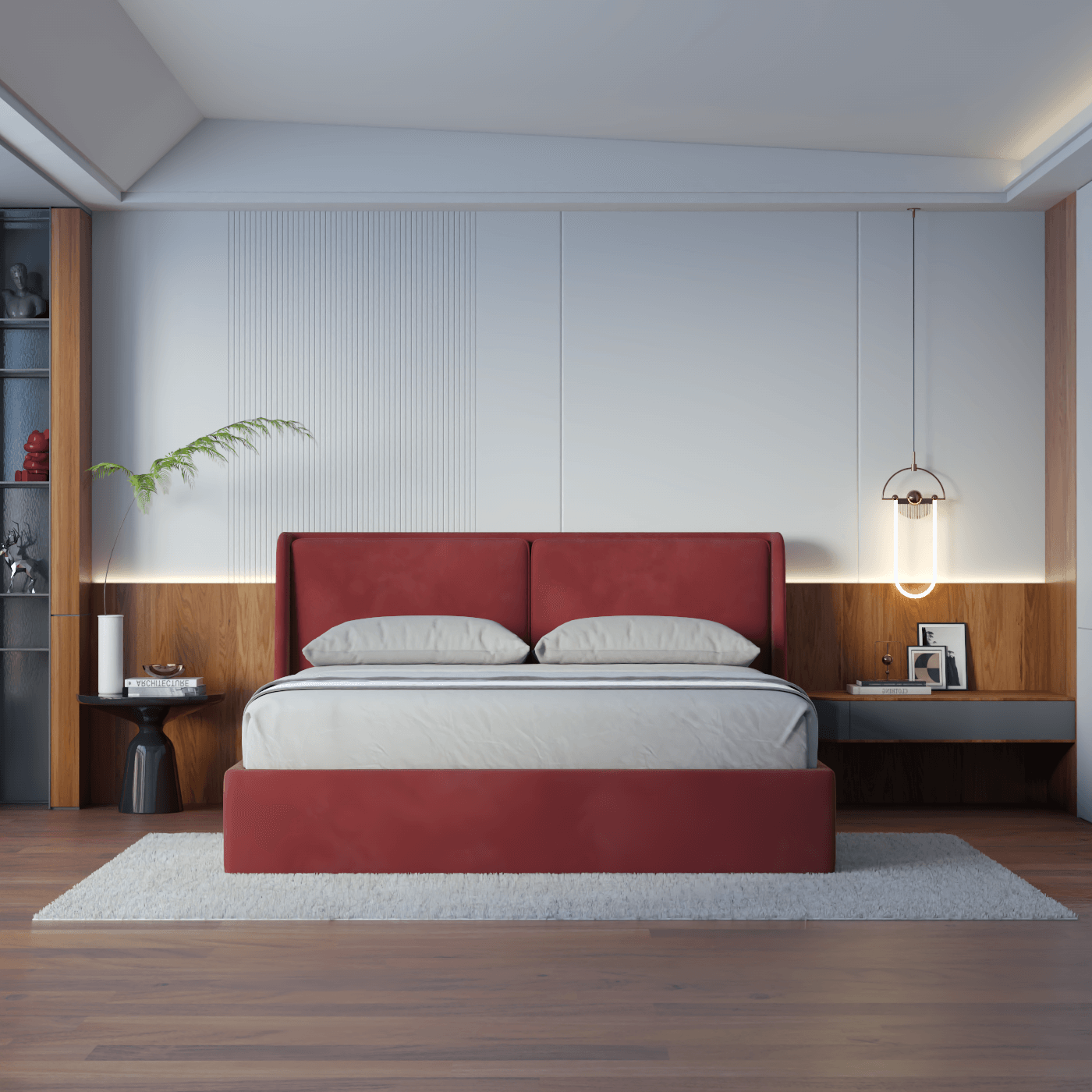 Ruby Upholstered Double Bed in Premium Fabric