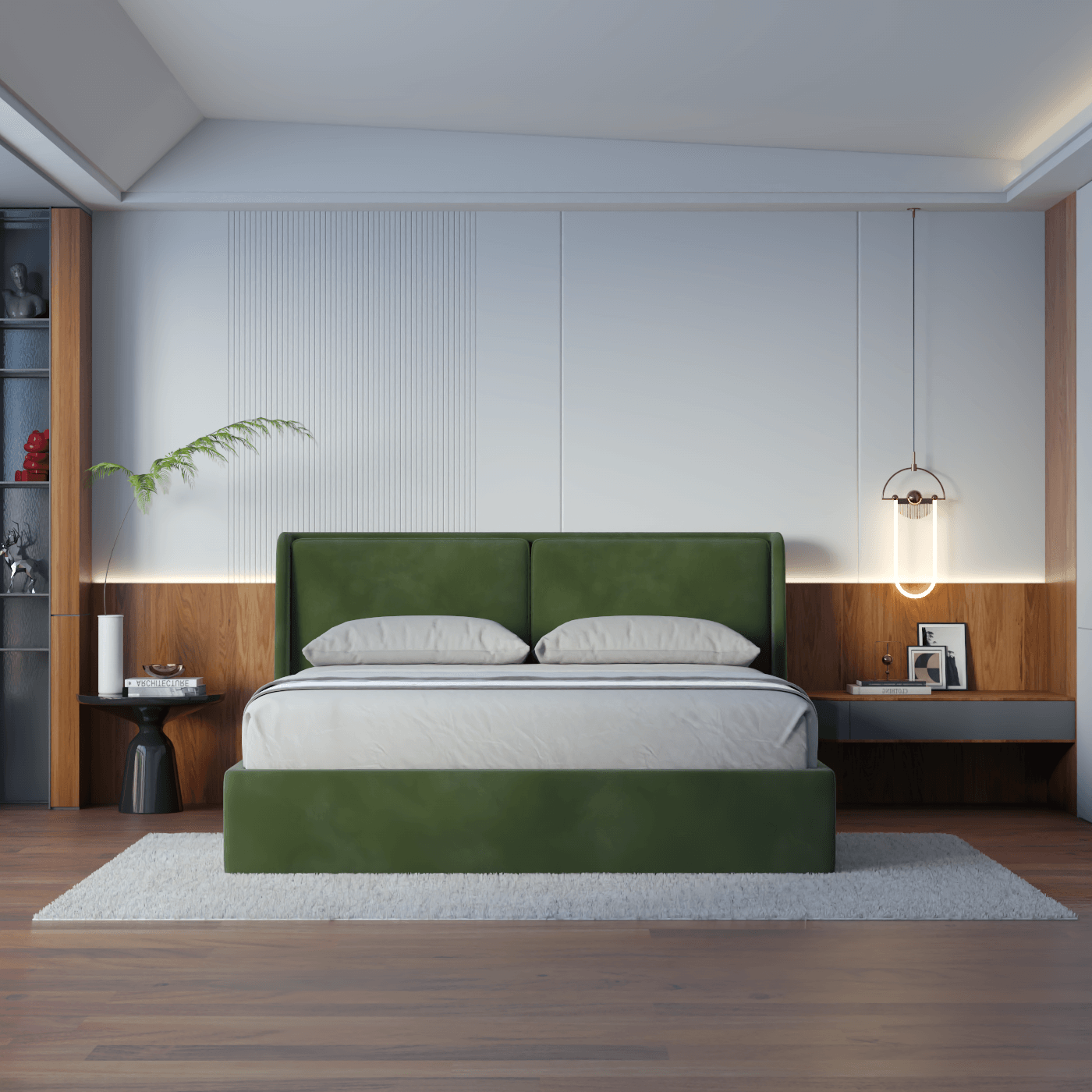 Ruby Upholstered Double Bed in Premium Fabric
