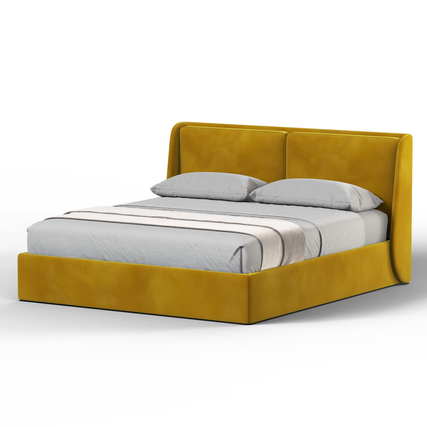 Ruby Upholstered Double Bed in Premium Fabric