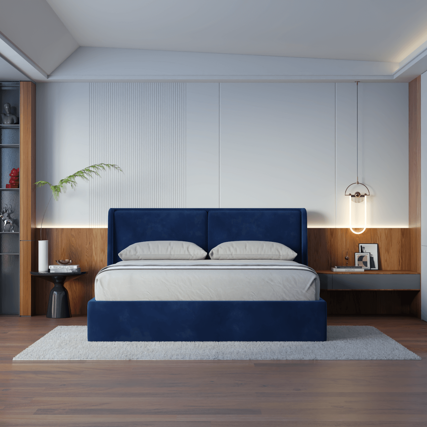Ruby Upholstered Double Bed in Premium Fabric