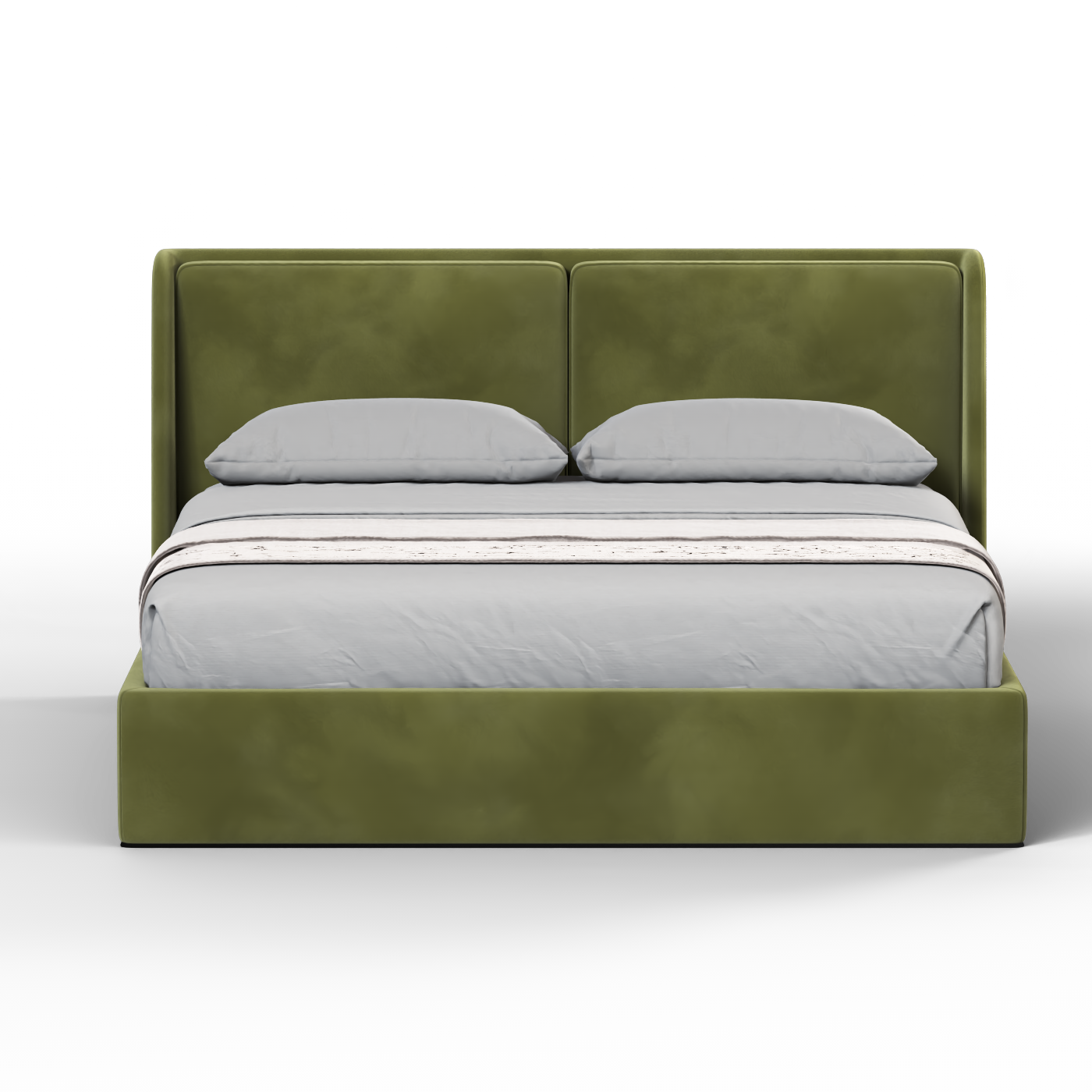 Lit double rembourré Ruby en tissu haut de gamme 