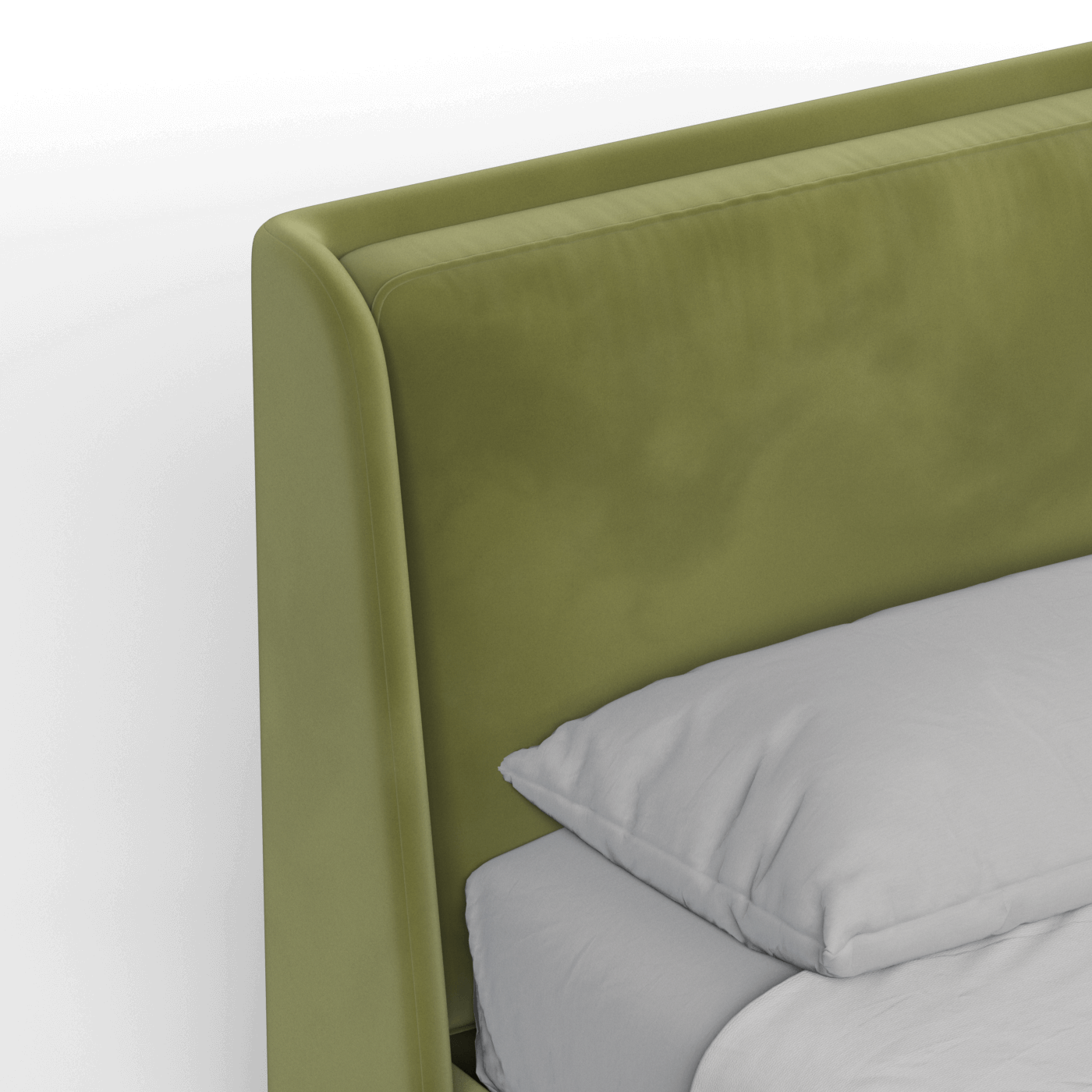 Lit double rembourré Ruby en tissu haut de gamme 