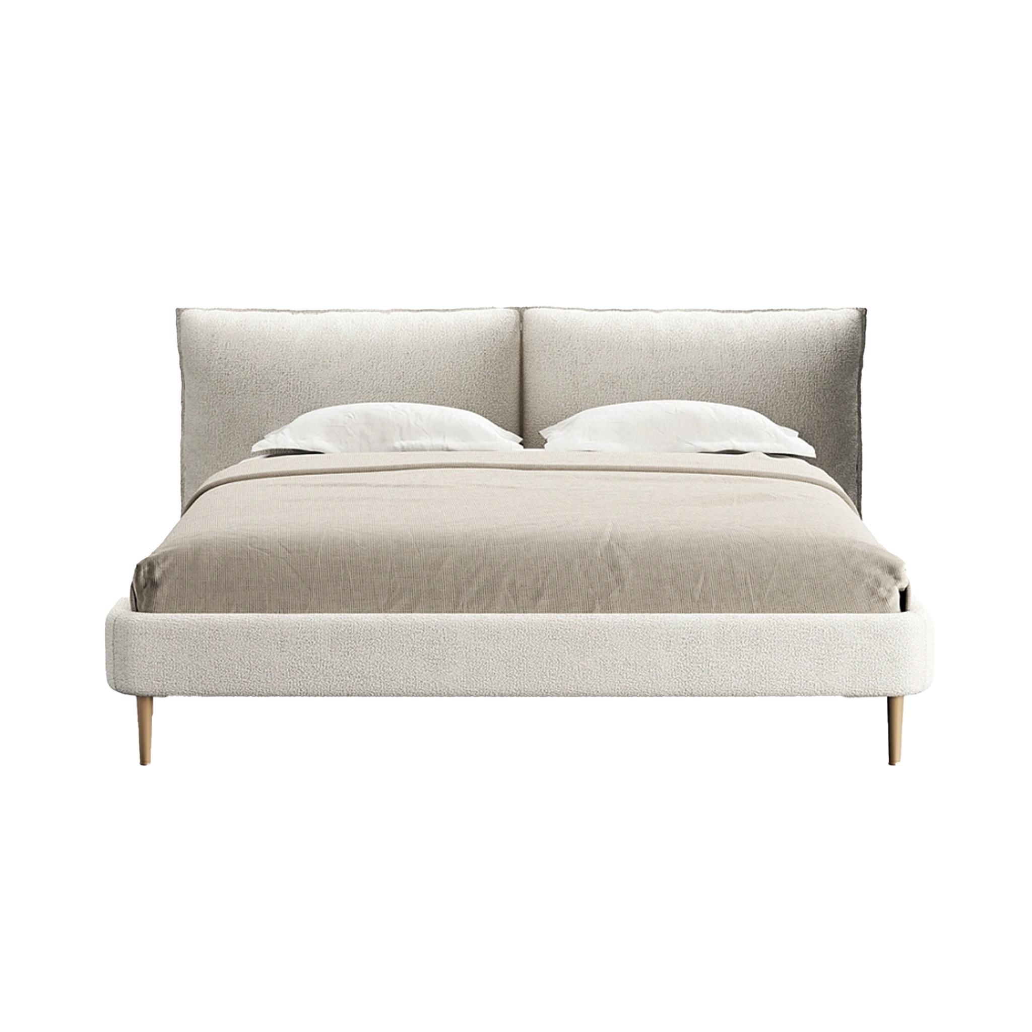 Somfy Bed with Cushioned Headboard