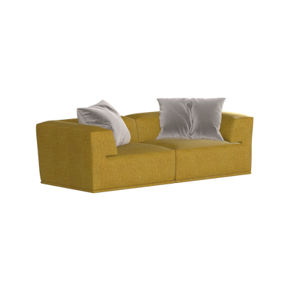 Savile Sofa — Compact Form with Wide Straight Armrests