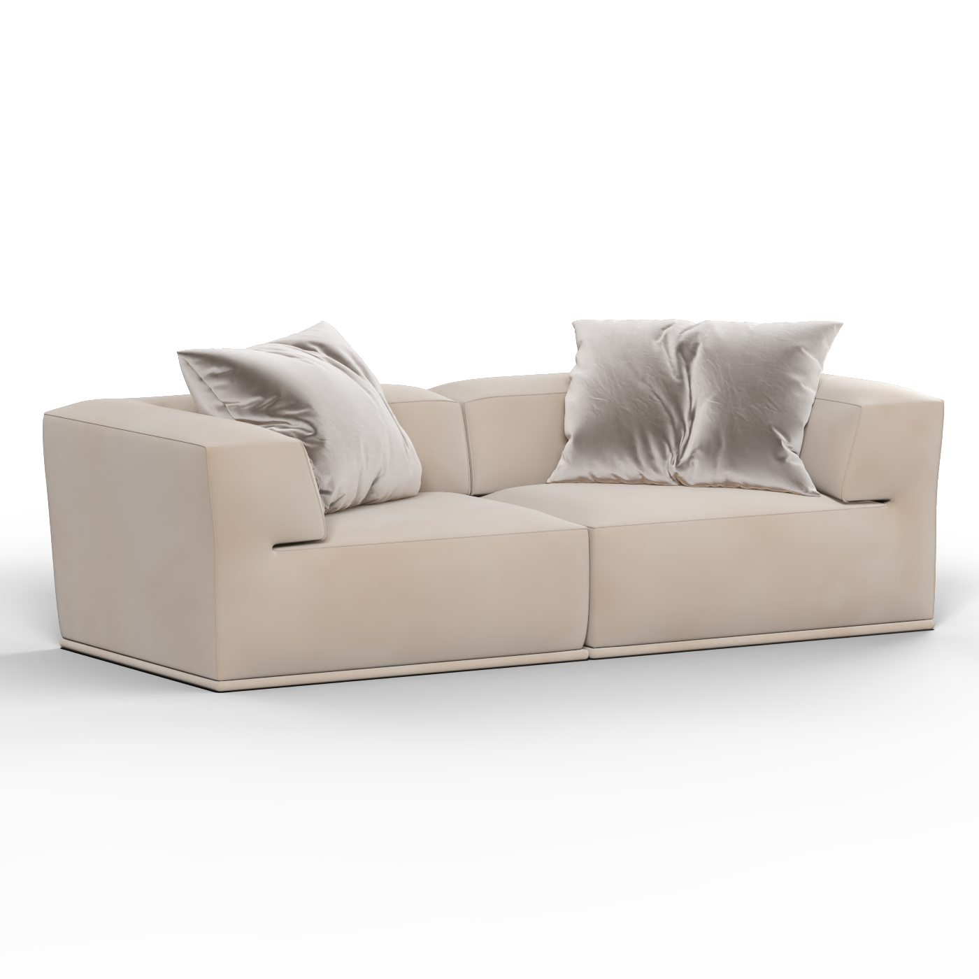 Savile Sofa — Compact Form with Wide Straight Armrests