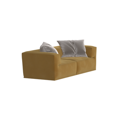 Savile Sofa — Compact Form with Wide Straight Armrests