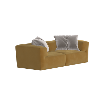 Savile Sofa — Compact Form with Wide Straight Armrests
