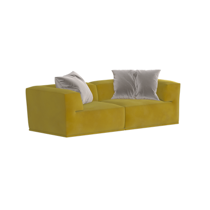 Savile Sofa — Compact Form with Wide Straight Armrests