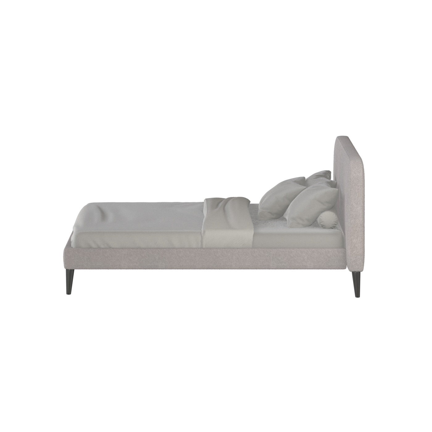 Lit double Selma avec capitonnage vertical profond