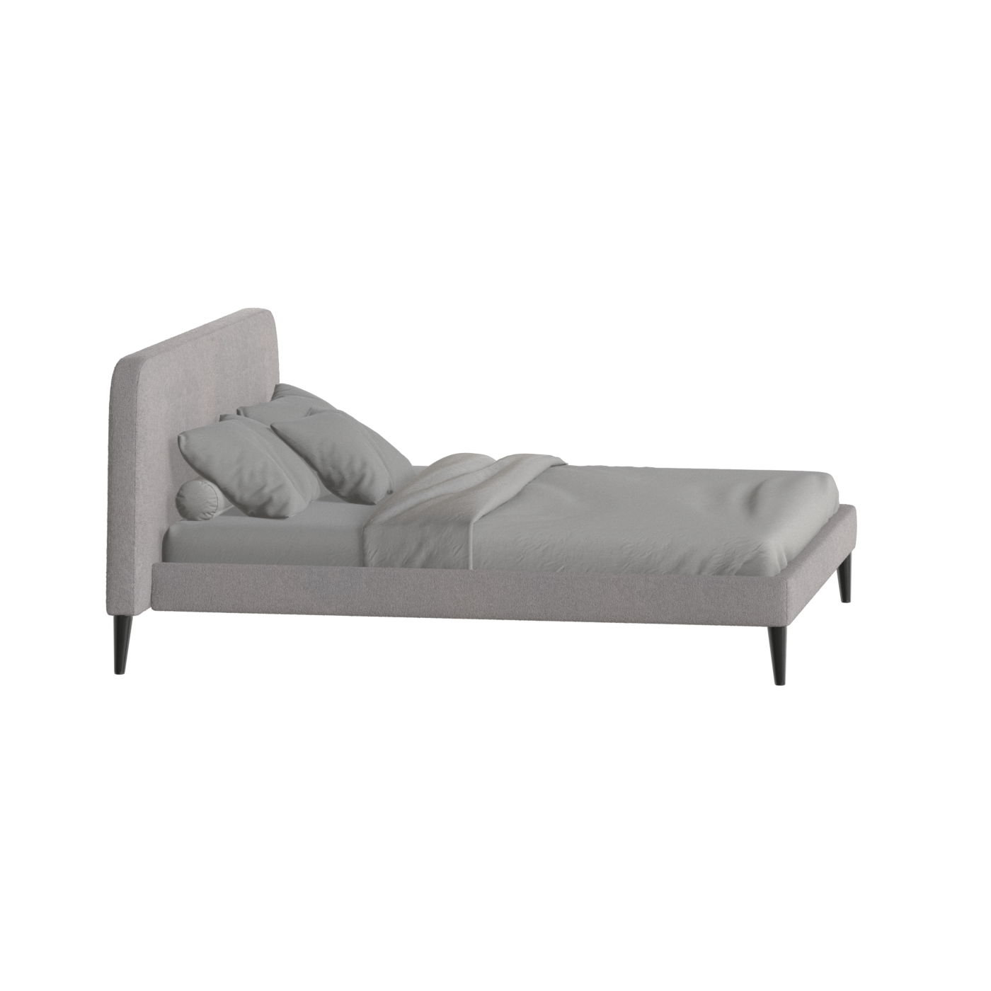 Lit double Selma avec capitonnage vertical profond