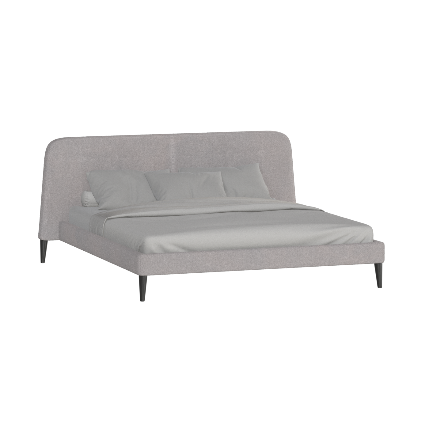 Lit double Selma avec capitonnage vertical profond