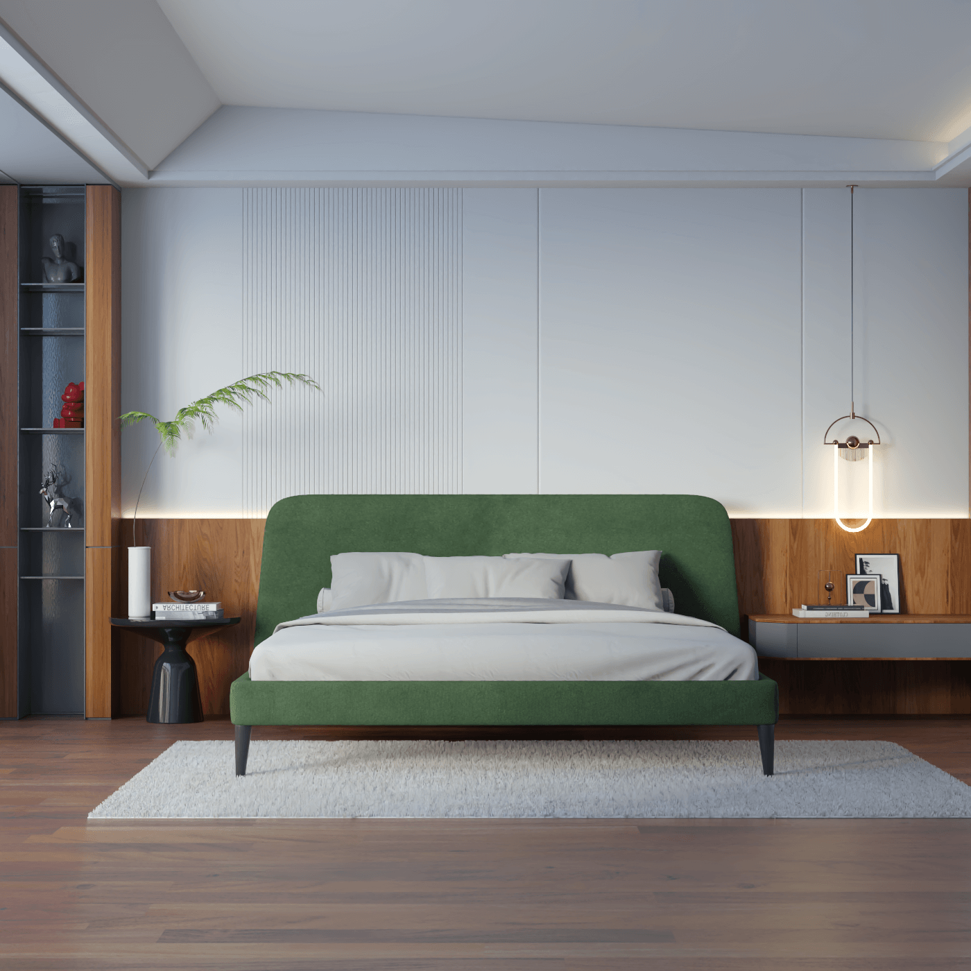 Selma Double Bed with Deep Vertical Tufting