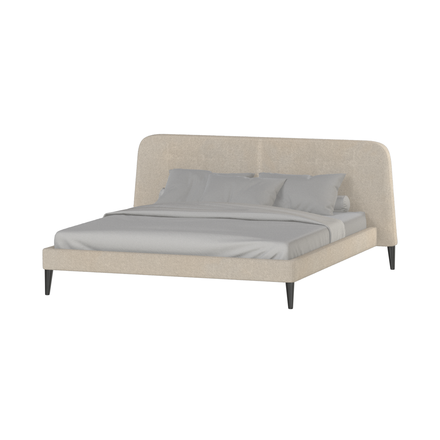 Lit double Selma avec capitonnage vertical profond