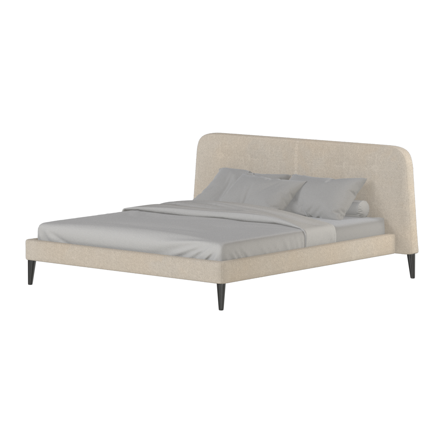 Lit double Selma avec capitonnage vertical profond