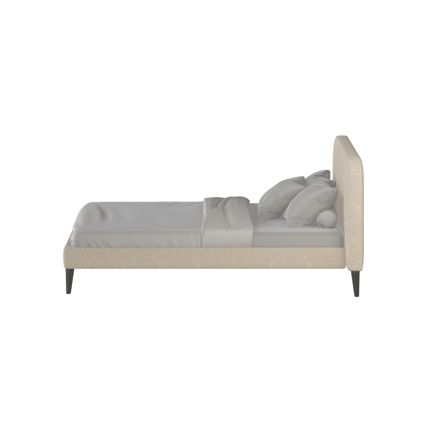 Lit double Selma avec capitonnage vertical profond