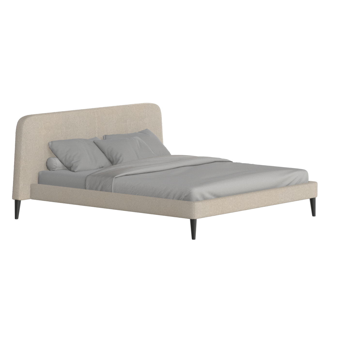 Lit double Selma avec capitonnage vertical profond