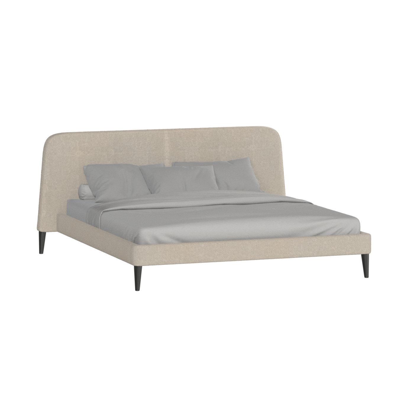 Lit double Selma avec capitonnage vertical profond