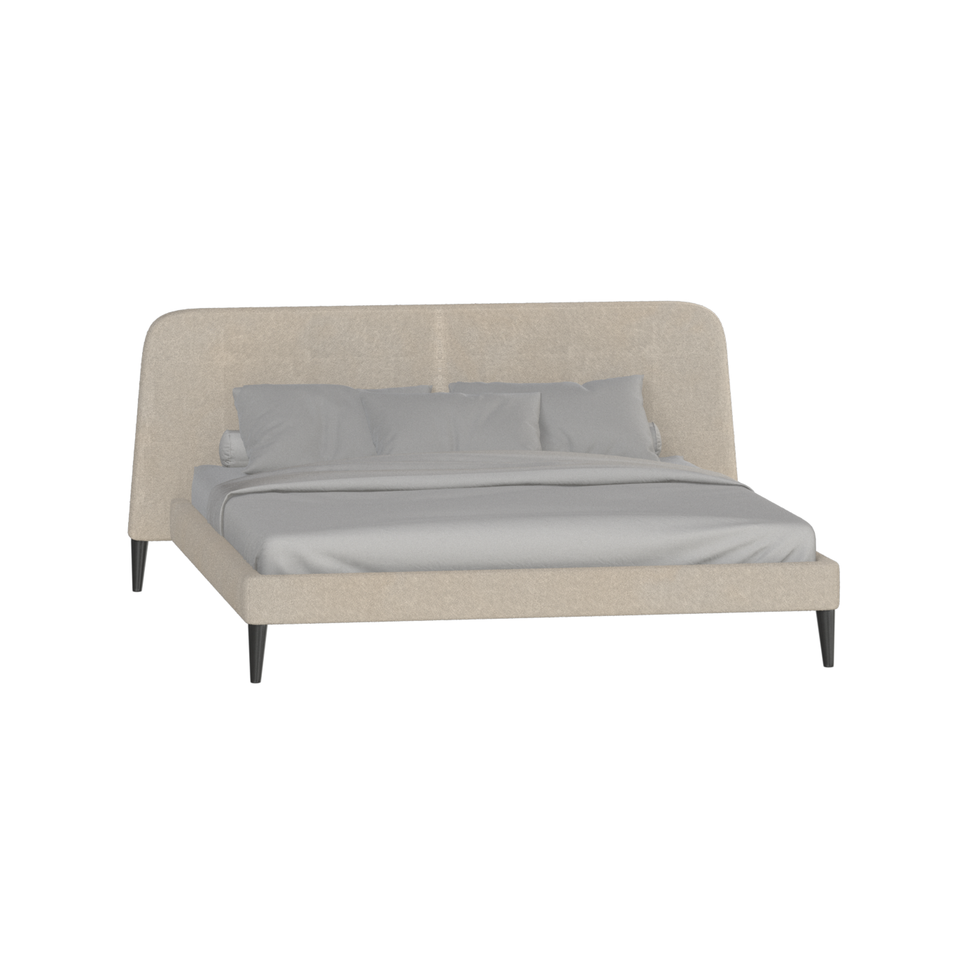 Lit double Selma avec capitonnage vertical profond