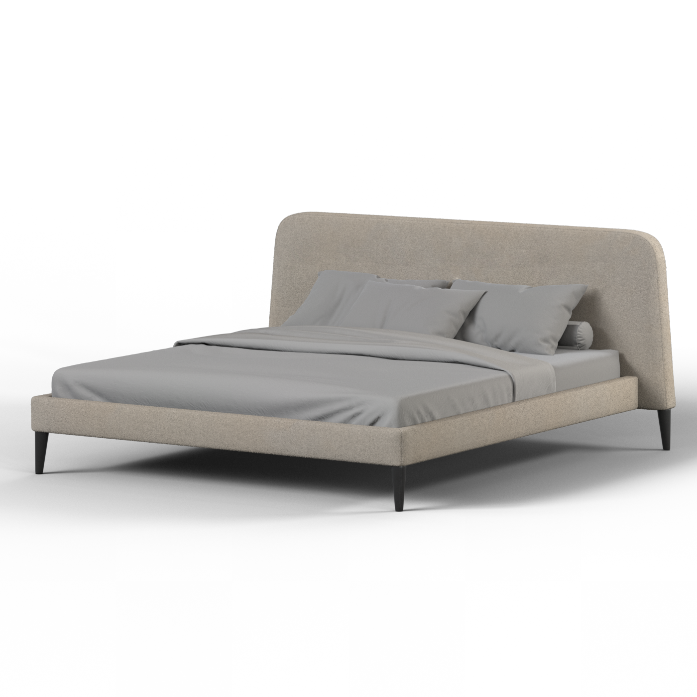 Lit double Selma avec capitonnage vertical profond