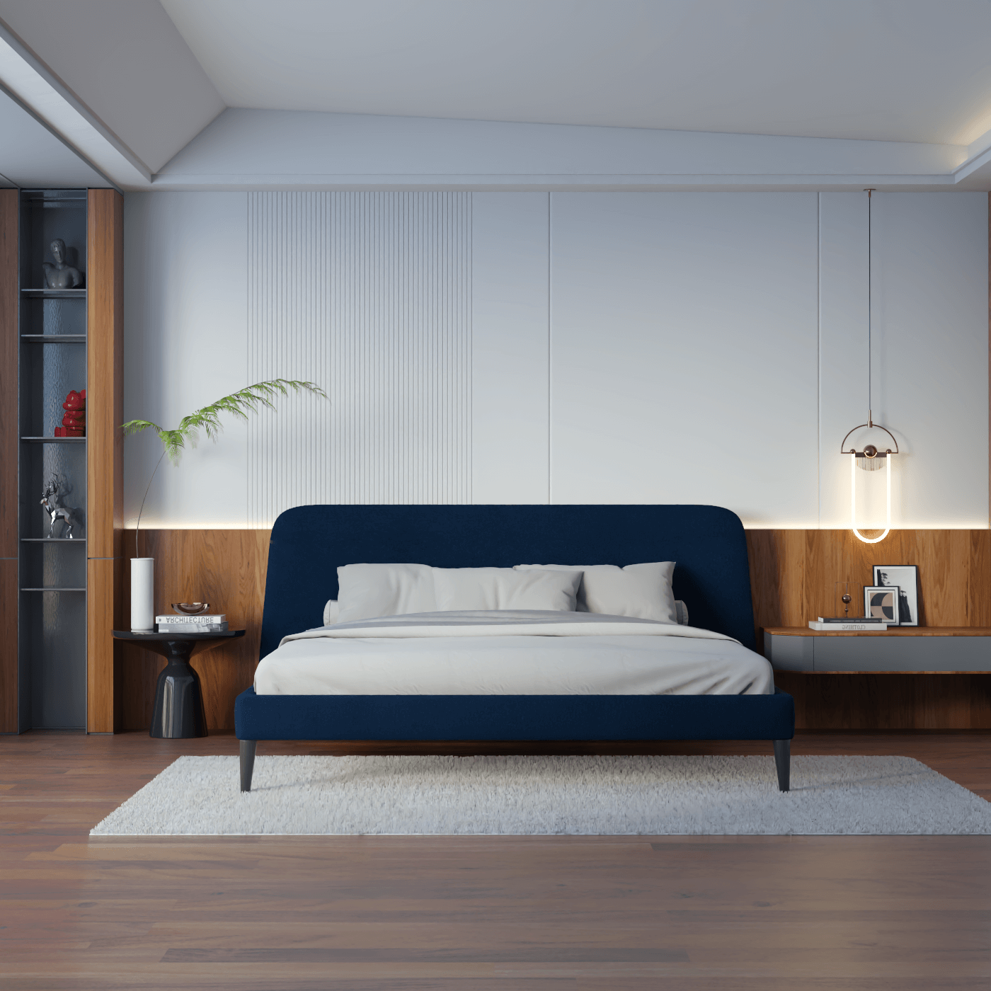 Selma Double Bed with Deep Vertical Tufting