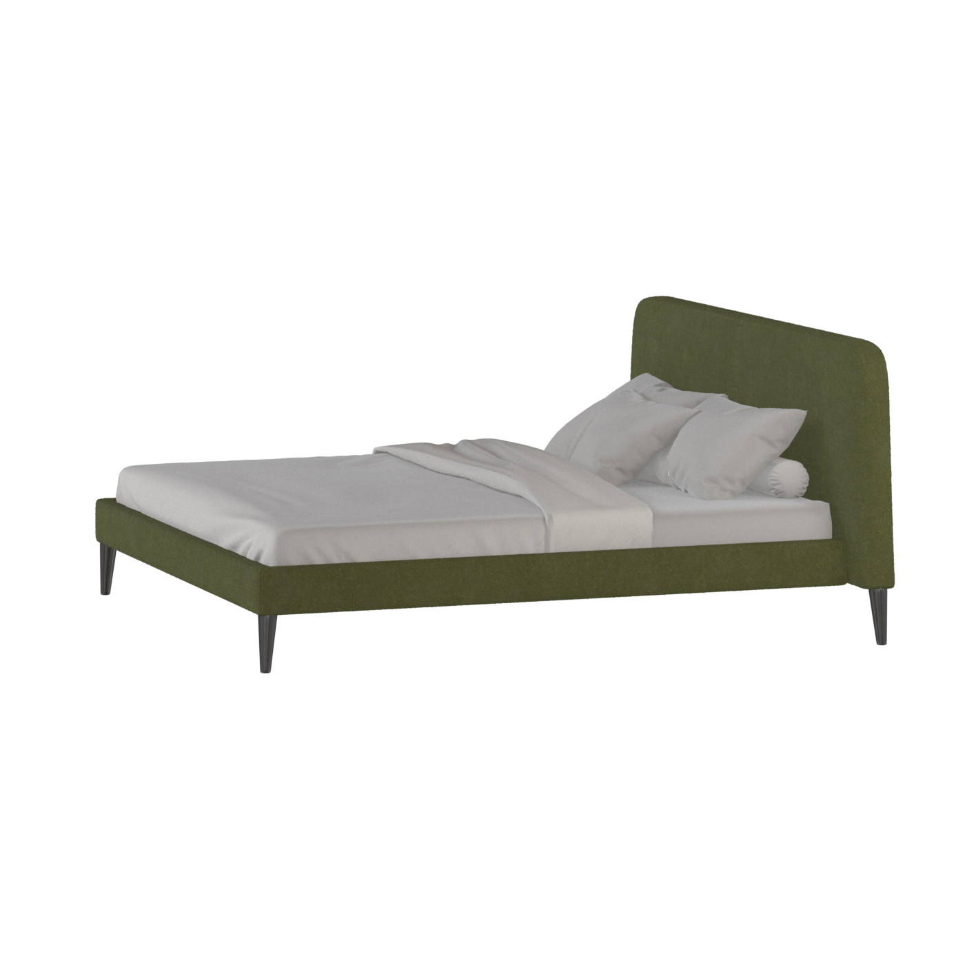 Lit double Selma avec capitonnage vertical profond