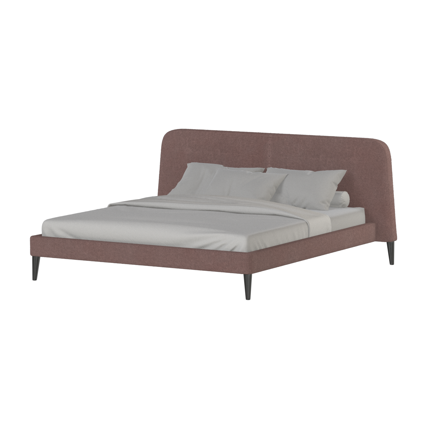 Lit double Selma avec capitonnage vertical profond