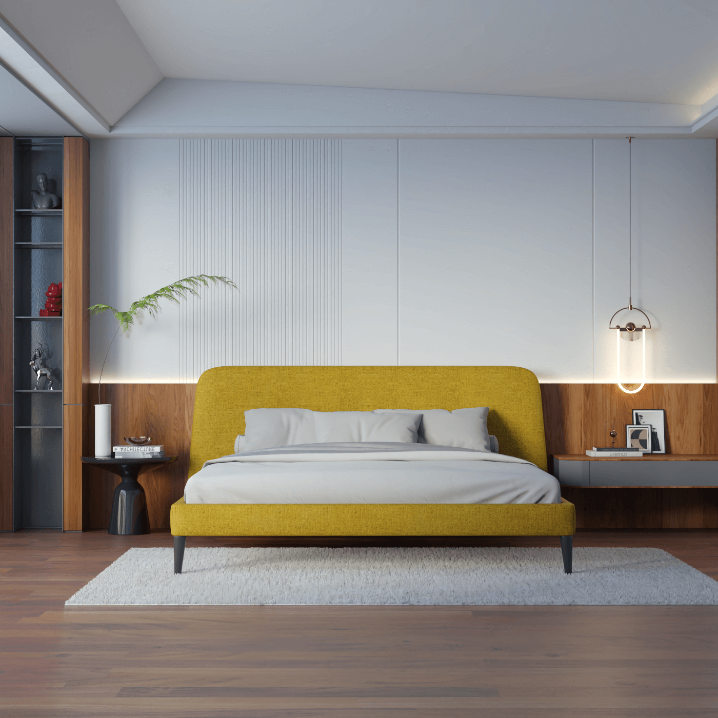 Selma Double Bed with Deep Vertical Tufting