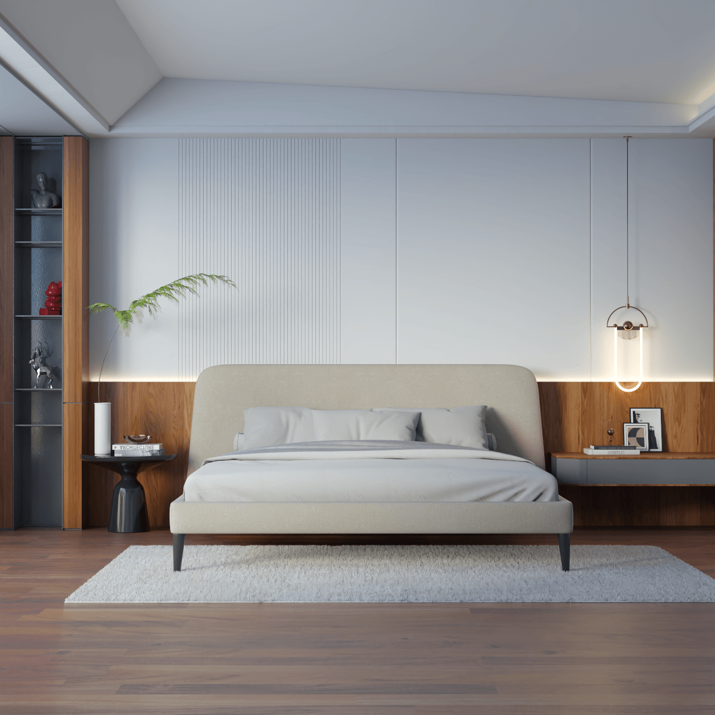 Selma Double Bed with Deep Vertical Tufting