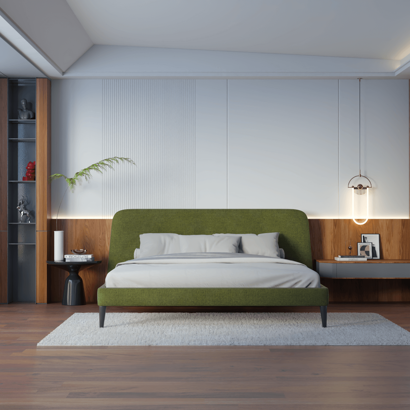 Selma Double Bed with Deep Vertical Tufting