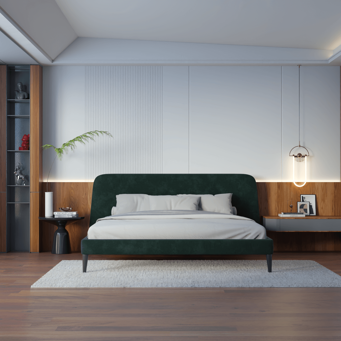 Selma Double Bed with Deep Vertical Tufting