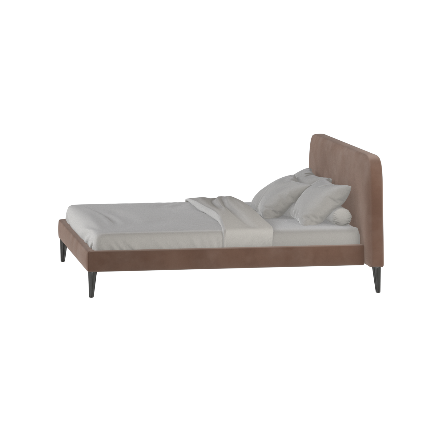 Lit double Selma avec capitonnage vertical profond