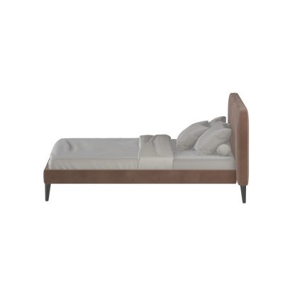 Lit double Selma avec capitonnage vertical profond