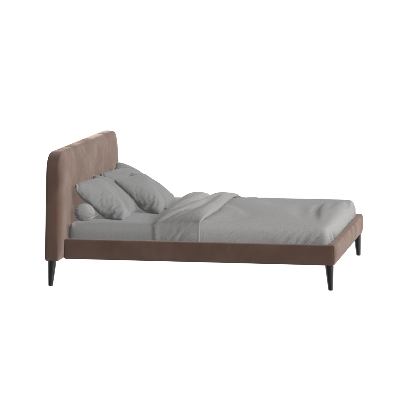 Lit double Selma avec capitonnage vertical profond