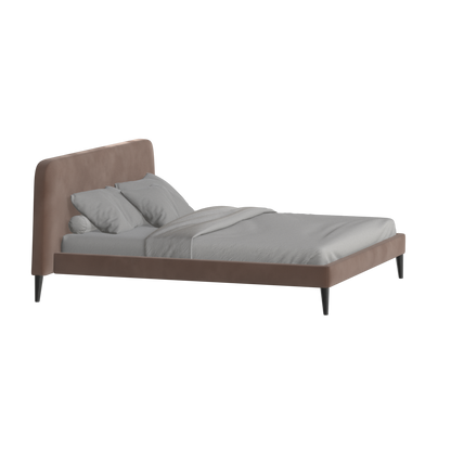 Lit double Selma avec capitonnage vertical profond