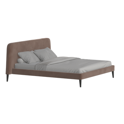 Lit double Selma avec capitonnage vertical profond