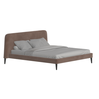 Lit double Selma avec capitonnage vertical profond