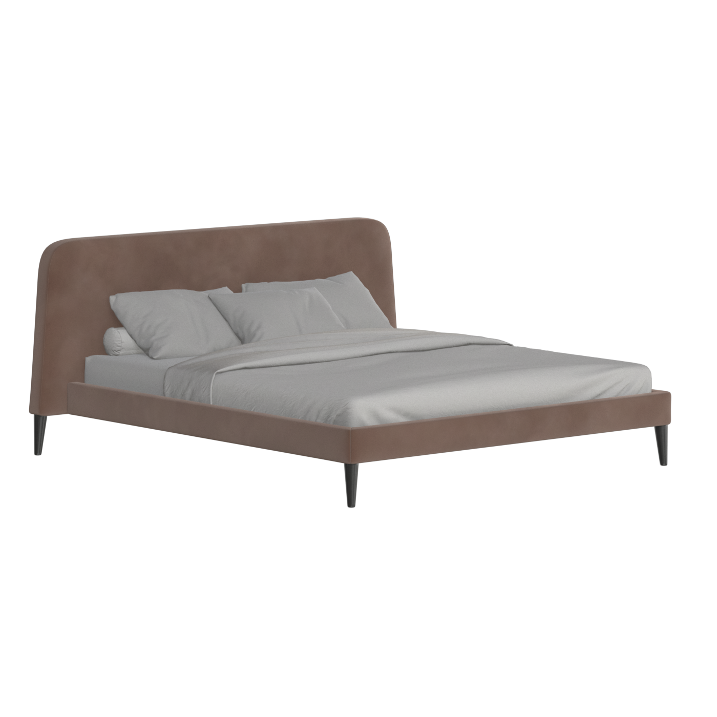 Lit double Selma avec capitonnage vertical profond