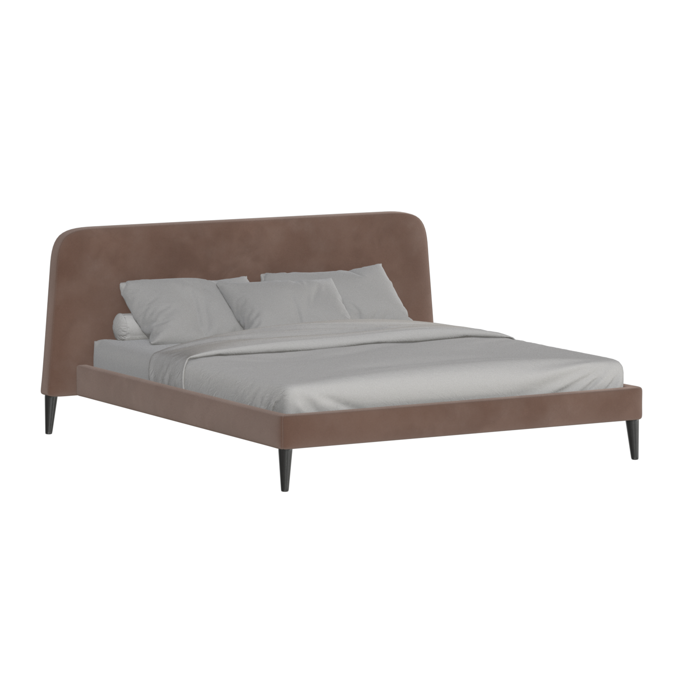 Lit double Selma avec capitonnage vertical profond