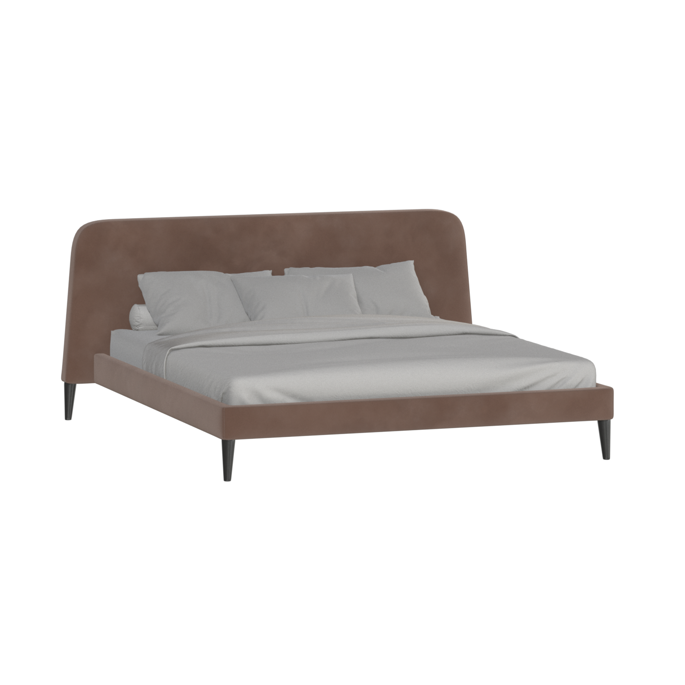 Lit double Selma avec capitonnage vertical profond