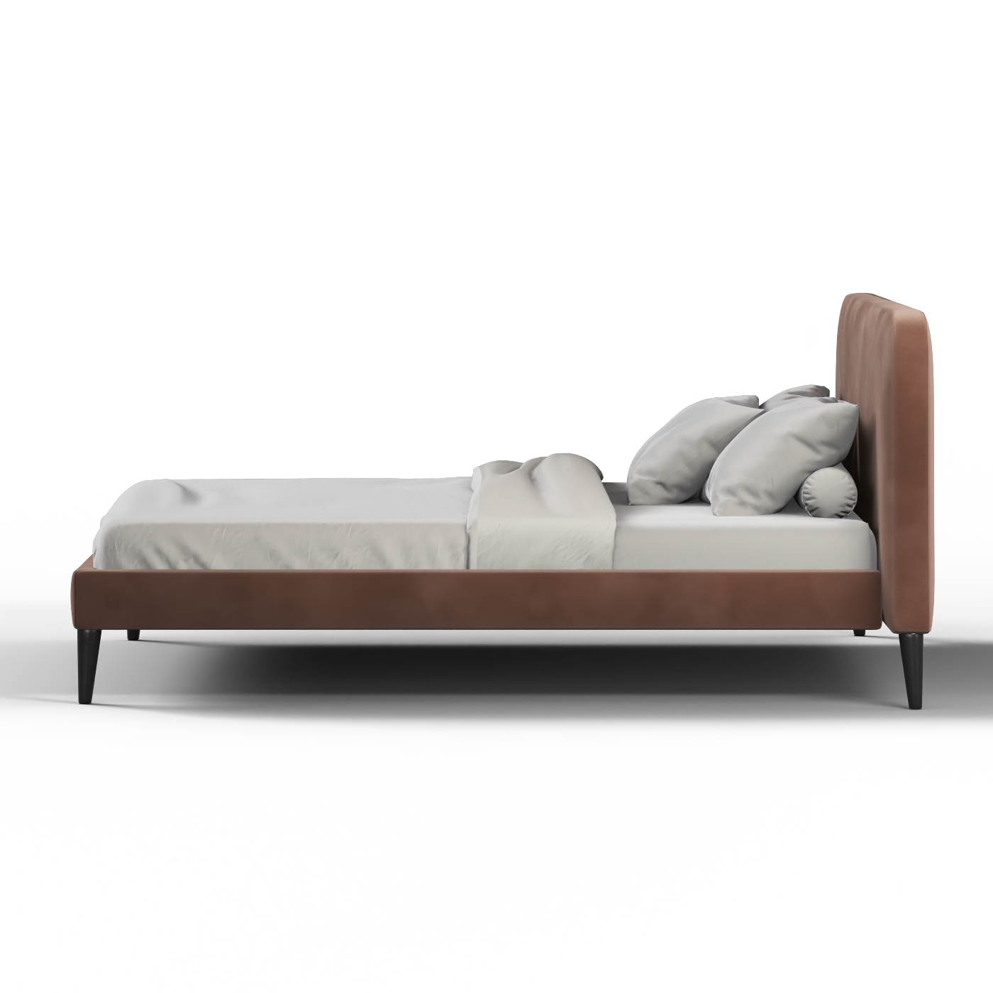 Lit double Selma avec capitonnage vertical profond