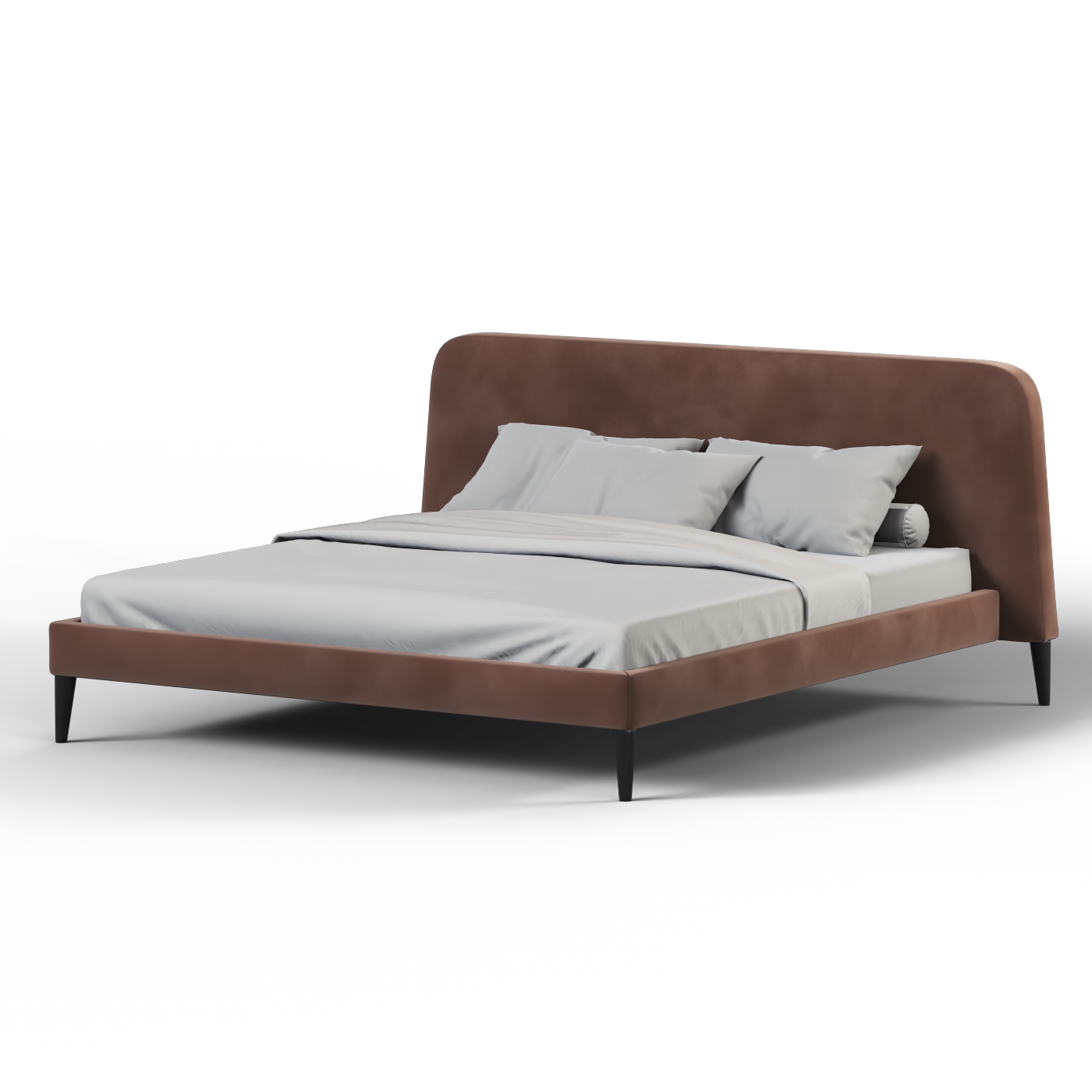 Lit double Selma avec capitonnage vertical profond