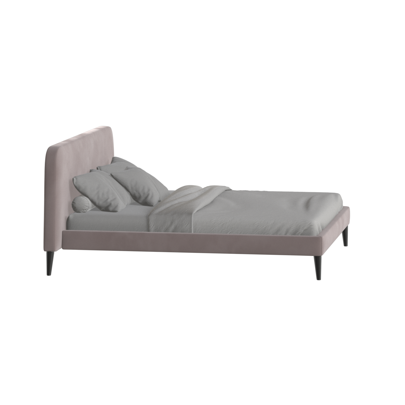 Lit double Selma avec capitonnage vertical profond